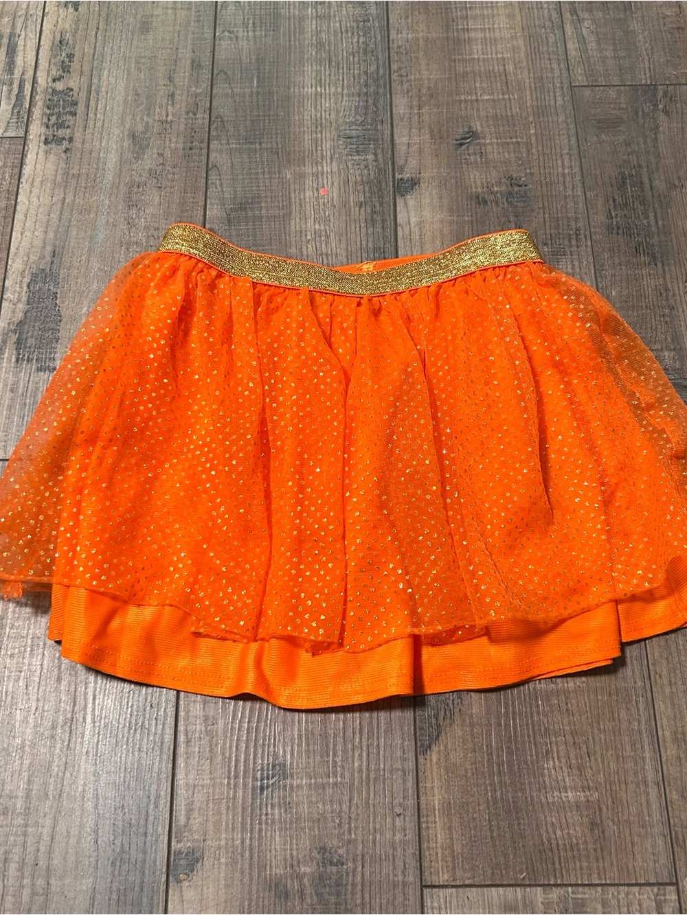 Celebrate Orange and Gold Sparkle Halloween Fairy Skirt  Size 5T